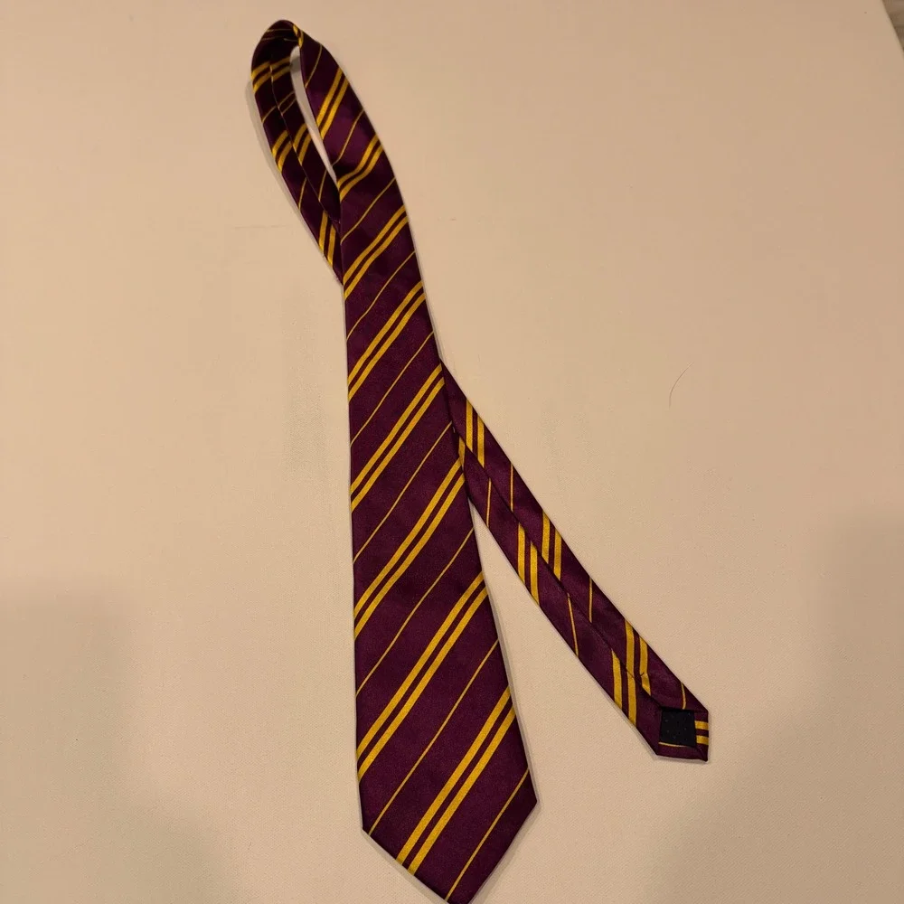 Harry Potter Gryffindor Costume Tie Burgundy Gold Rubies Cosplay Accessory